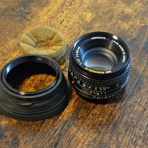 TESTED Minolta MD ROKKOR-X 50mm f1.7 Manual Focus Lens Made in Japan Great cosme
